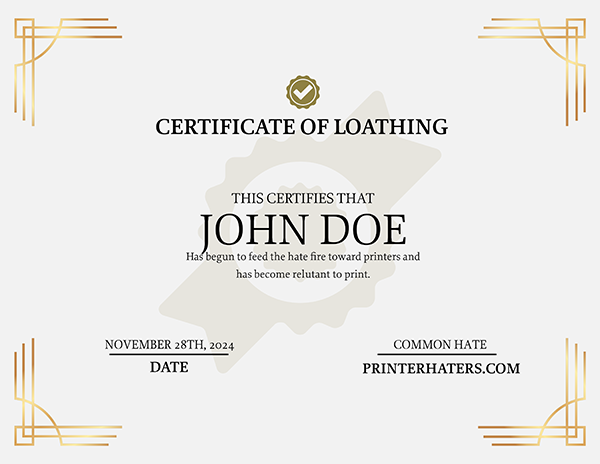 Common Certificate Preview